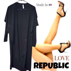 Woman’s Dress Cover up Almost Sheer Love Republic jacket. Small Black